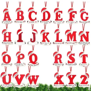 Christmas Decorations Tree Decoration Letter Pendant 26 Letters Home Holiday Acrylic DIY Xmas Gifts Year Decor Ornament Navidad