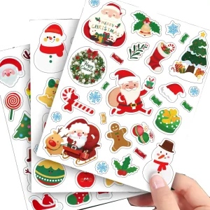 Christmas Stickers Santa Claus Snowflakes Decals Windows Decorative Sticker Home Party DIY Cartoon Decoration Paster