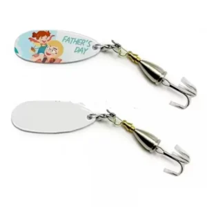 DHL Aluminum Sublimation Fishing Lures Fathers Day Gifts Blan Double Sided Printing Diy Lure FY3477