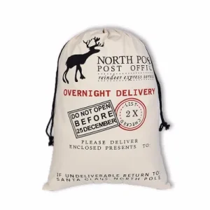 34 Options Christmas Gift Bags 50*70cm Organic Canvas Bag Santa Claus Sack Drawstring Bag Reindeers Xmas Fvor Packagings DIY